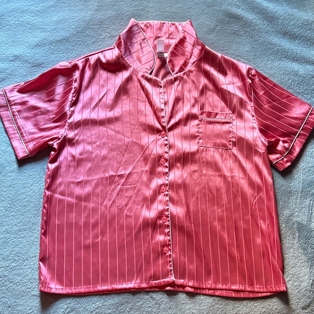 Flora Nikrooz Vibrant Pink Satin Shirt